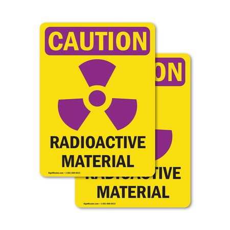 Signmission Radiation & Laser Sign, 14 in H x 10 in W, Vinyl Decal, Rectangle OS-2PACK-CR-D-1014-V-10270